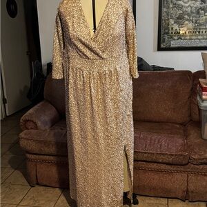 Elegant Gold Sequin Gown
